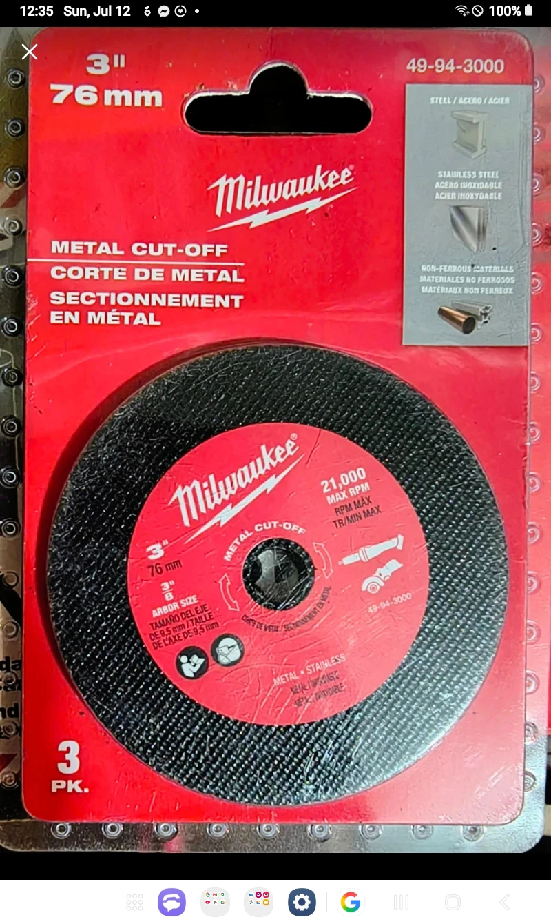 Milwaukee 3" Metal Cut-Off Wheels (3 pk.)