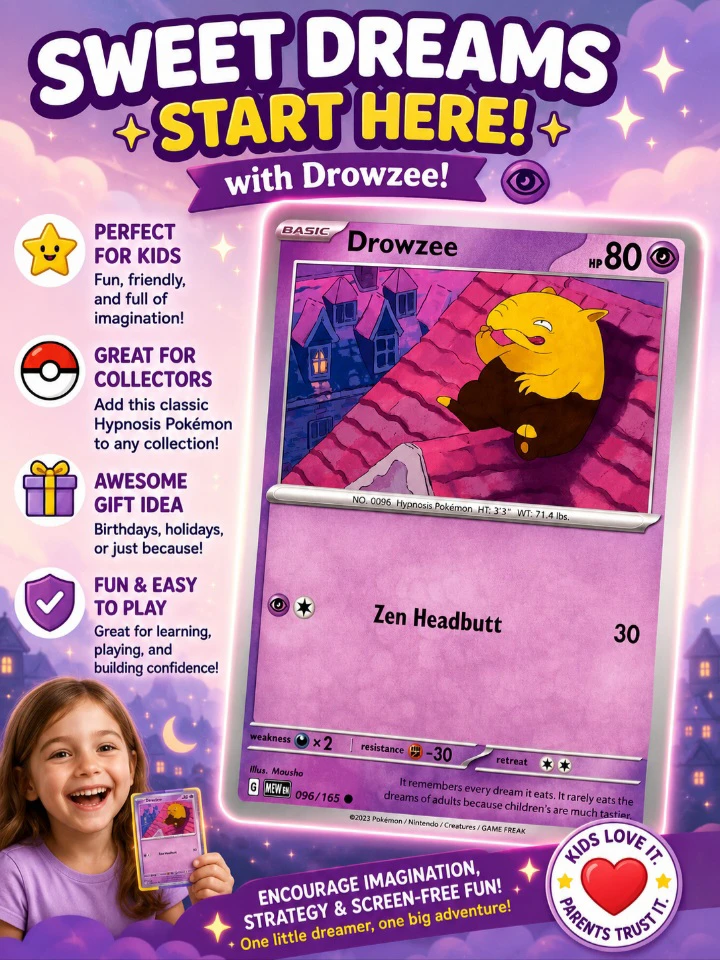 Pokémon Drowzee Trading Card