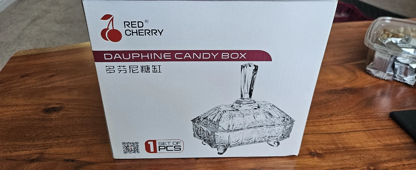 Red Cherry Dauphine Candy Box - Glass - photo 3