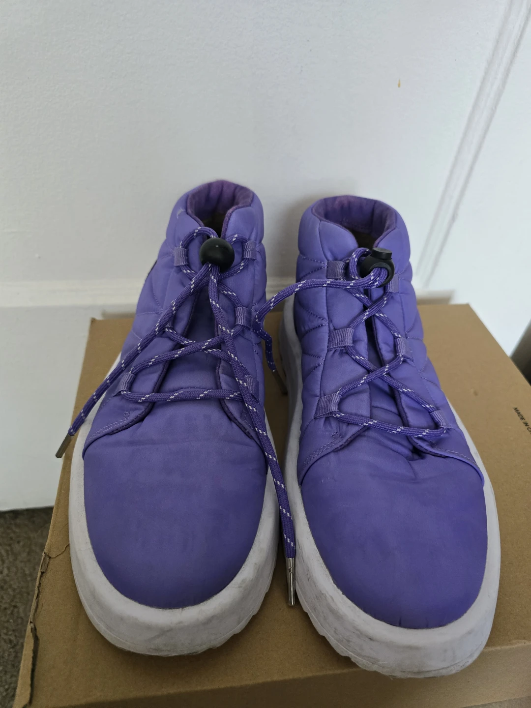 Purple Quilted High-Top Sneakers - photo 2