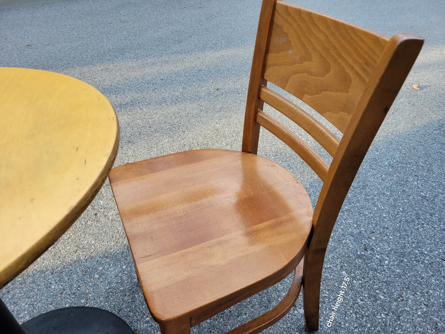 3-Piece Vintage Wood Bistro Set (Table + 2 Chairs) - photo 5