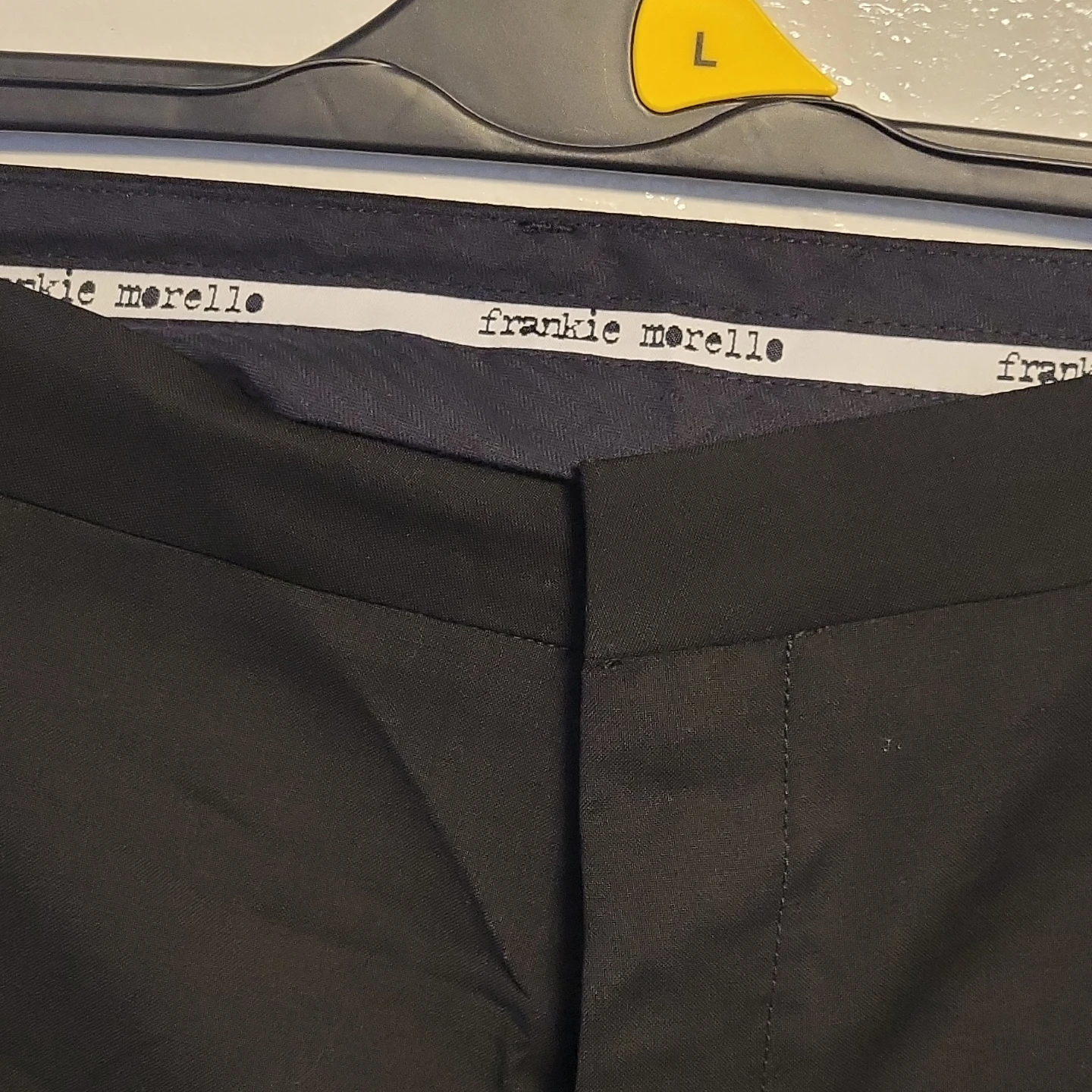 Frankie Morelle Black Pants with Faux Leather Accents Size L - photo 3