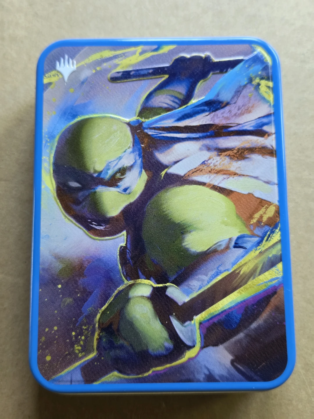 MTG x TMNT Leonardo Empty Collectible Card Tin Box