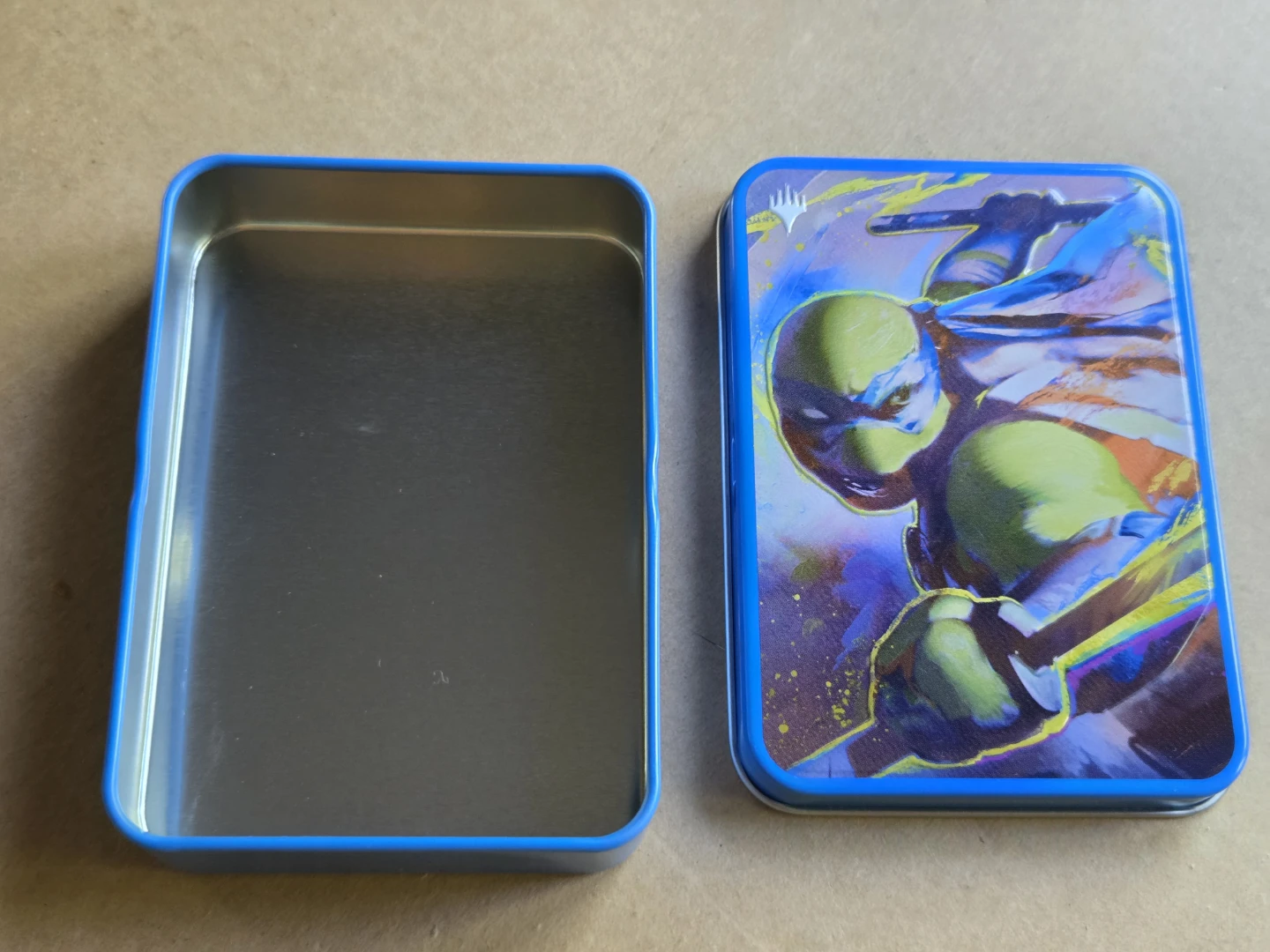 MTG x TMNT Leonardo Empty Collectible Card Tin Box - photo 3