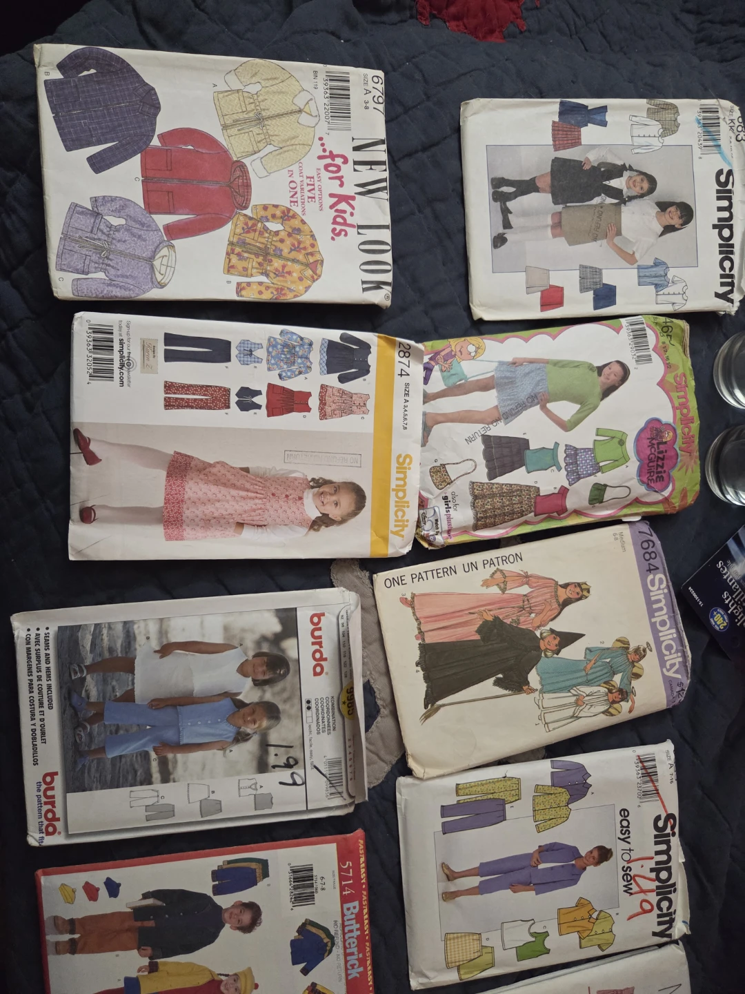 Kids vintage sewing patterns LOT