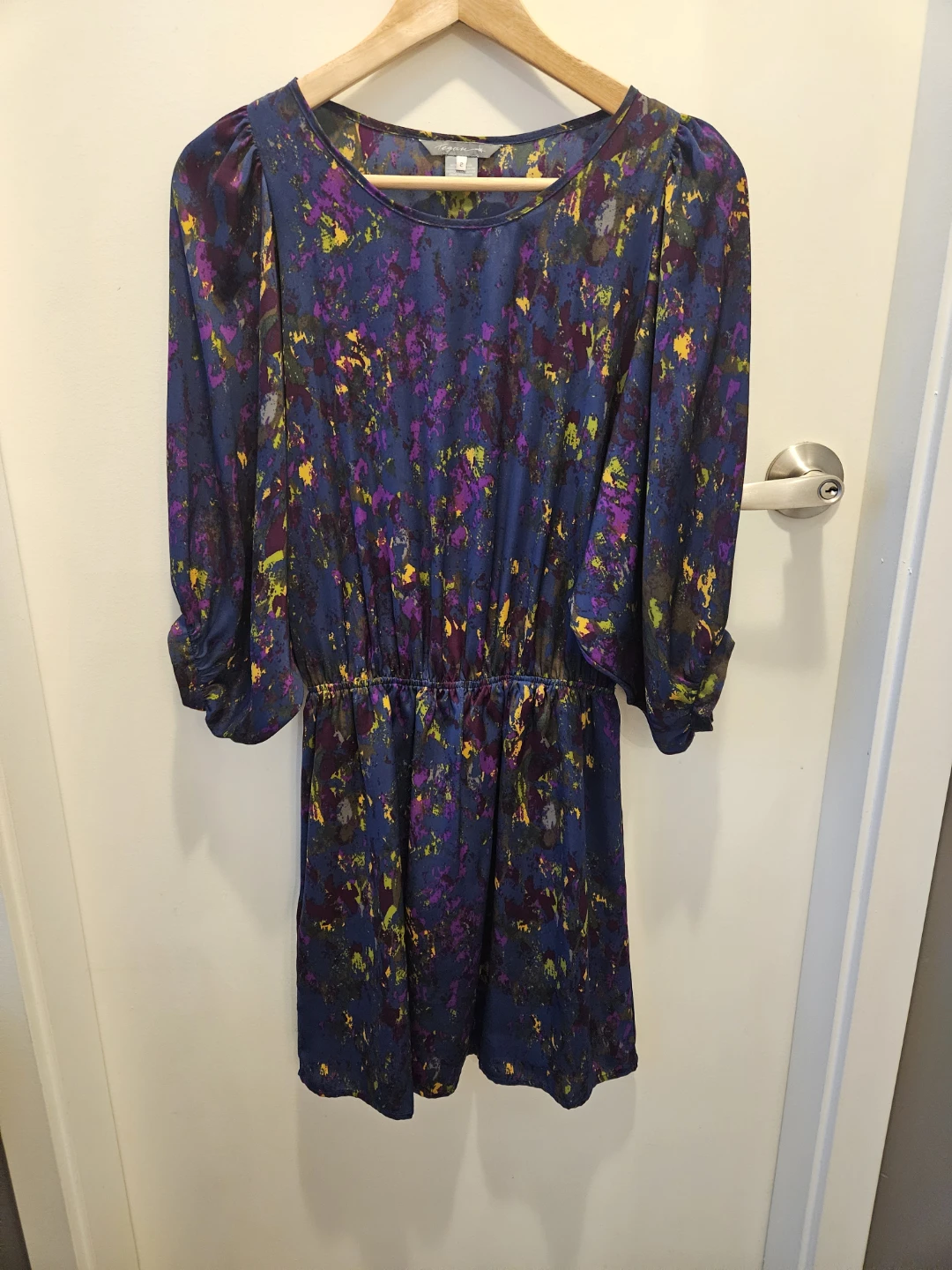 Tegan Women's Dress Size 2 Blue Multi-Colour Print