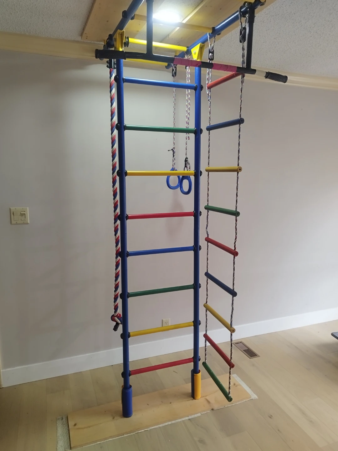Kids Wall Mounted Gym Ladder with Accessories - photo 5