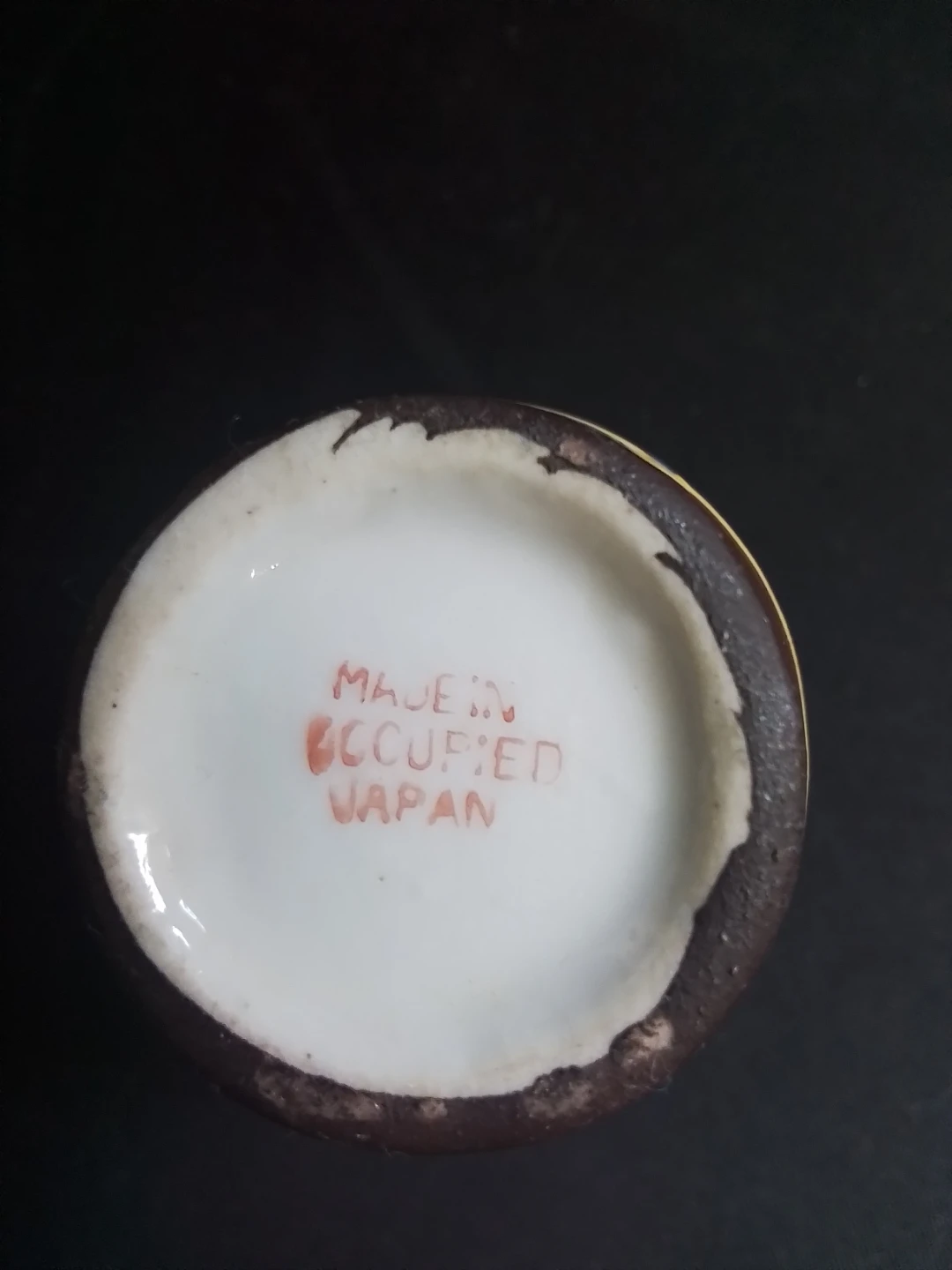 Occupied Japan Ceramic Vase with Portrait - photo 4