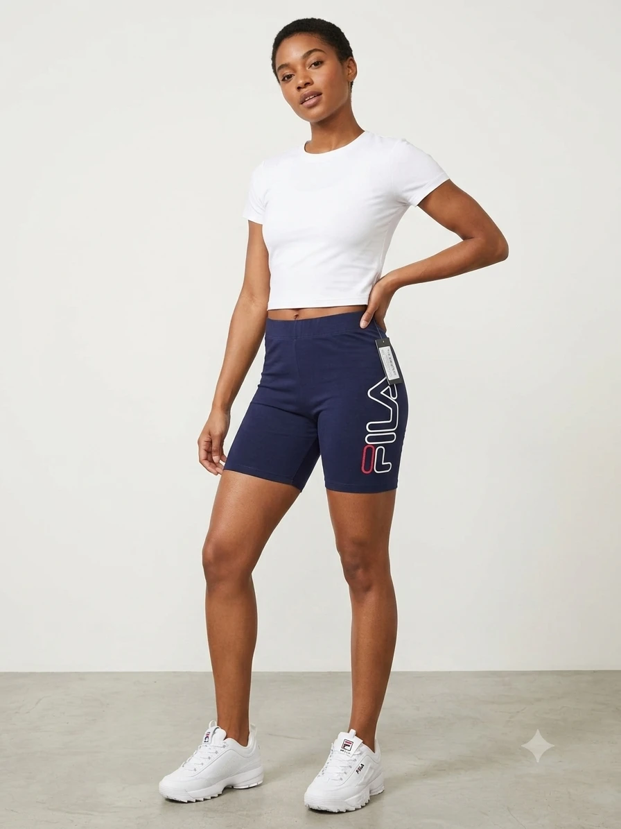 Fila Navy Blue Logo Shorts Size M