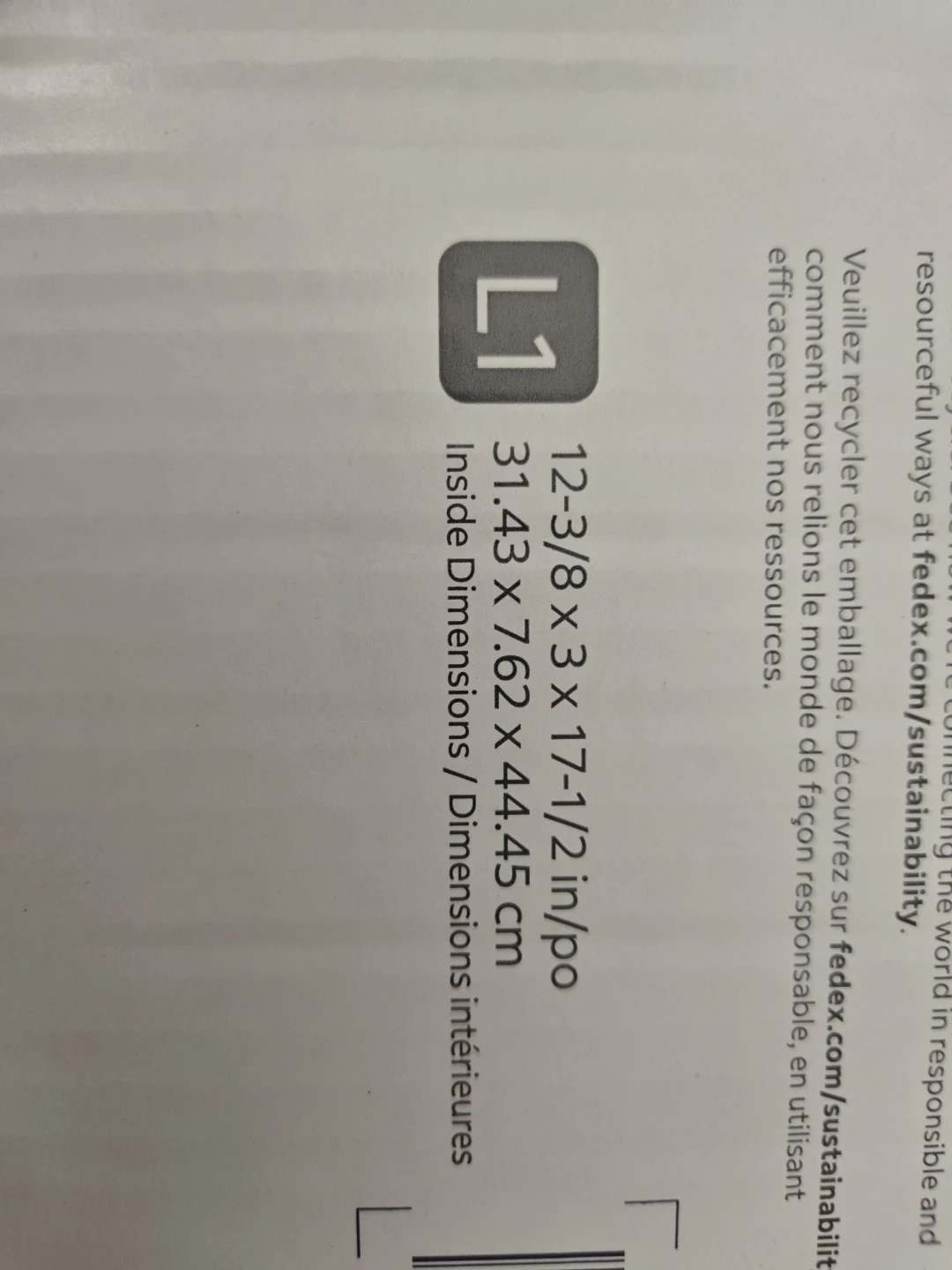 FedEx Large Box L1 Shipping Box
