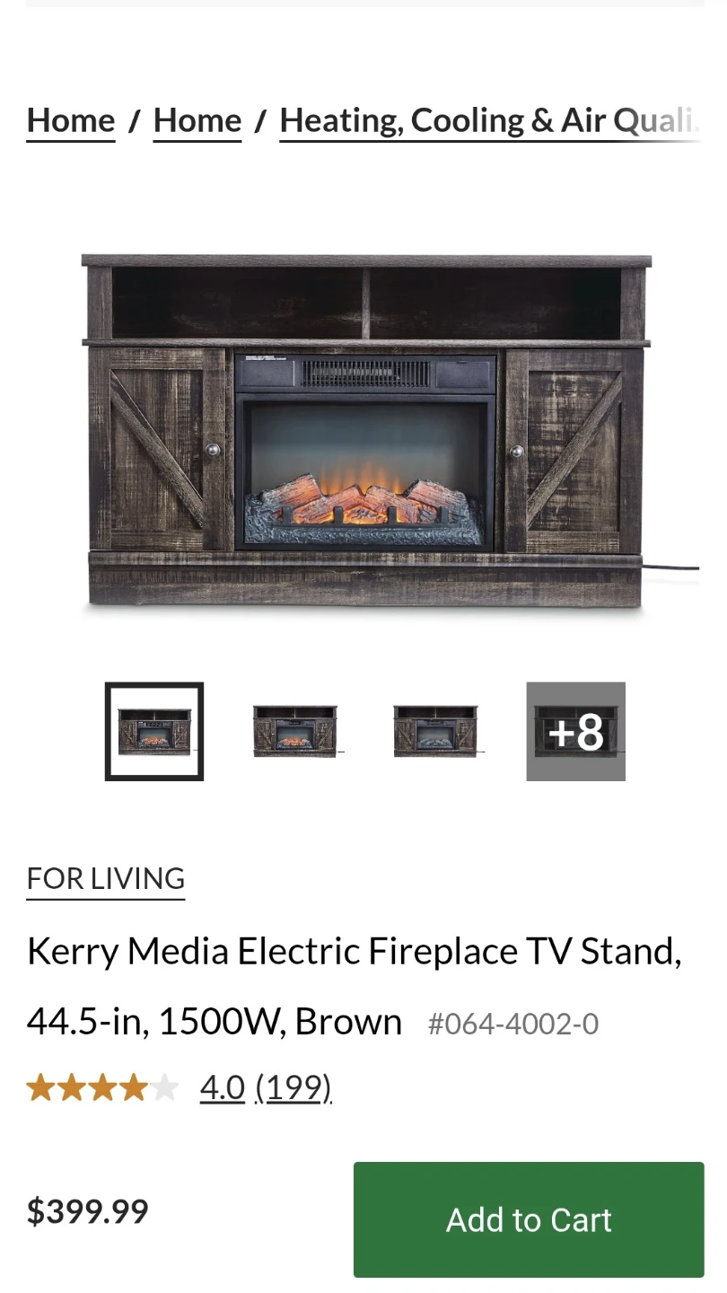 TV Stand with Electric Fireplace - photo 3