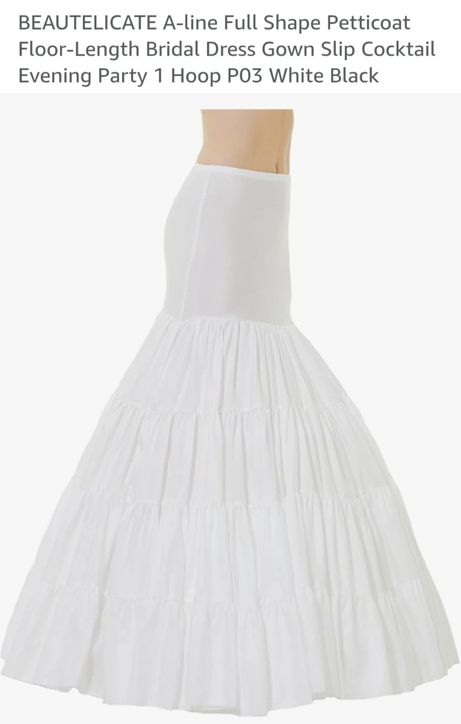 BNWT Floor-Length Petticoat Slip - Medium
