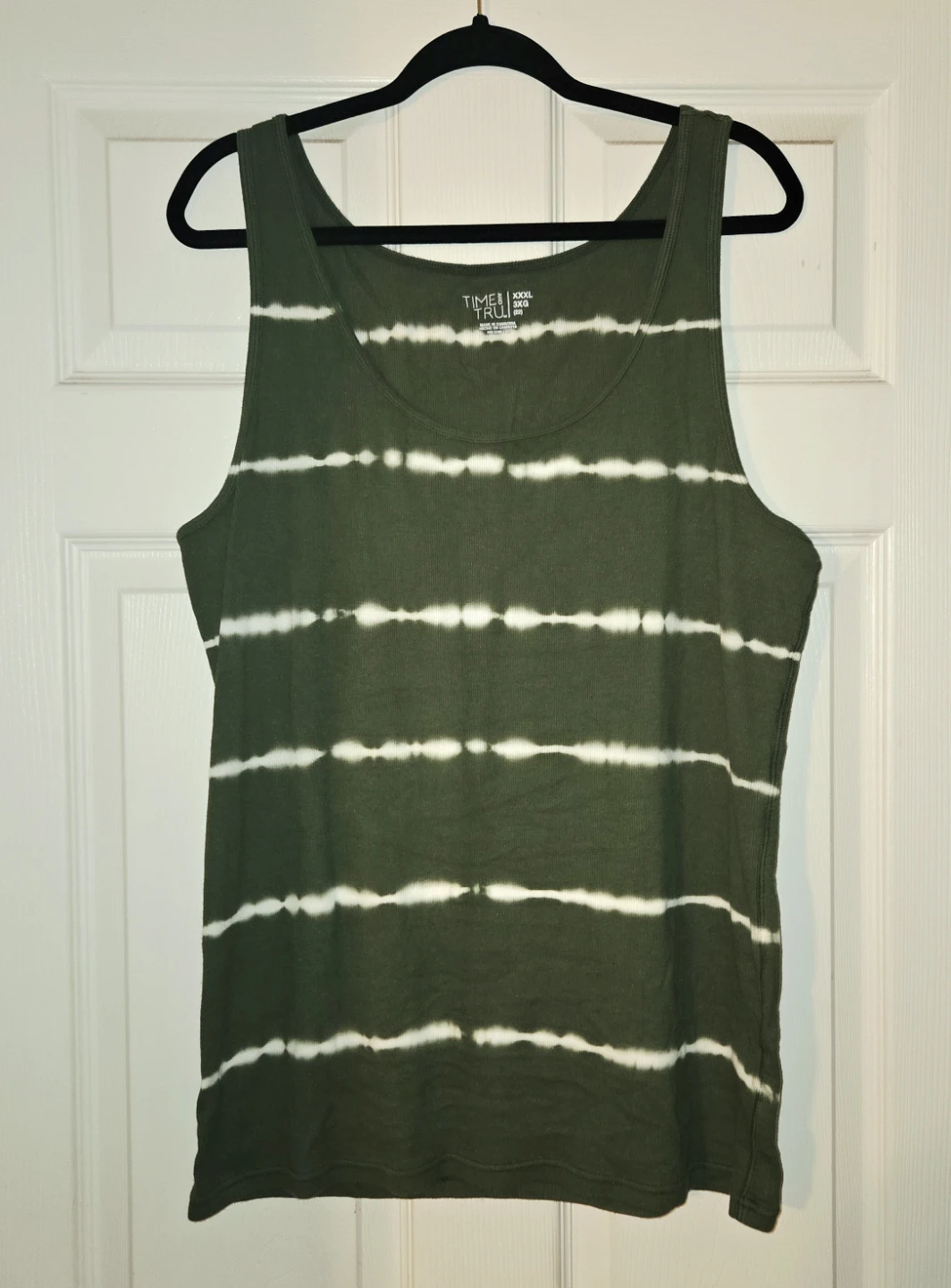 Womens 3xl olive green tye dye tank top