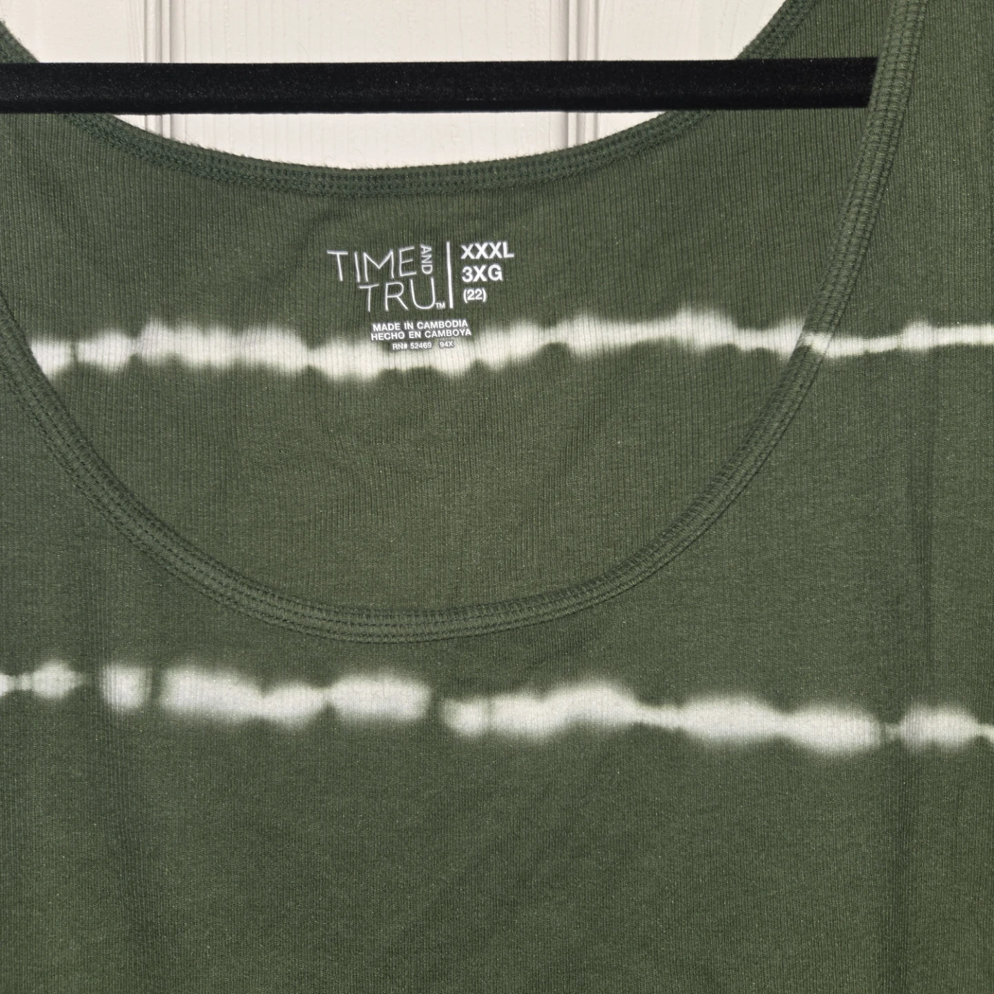 Womens 3xl olive green tye dye tank top - photo 2