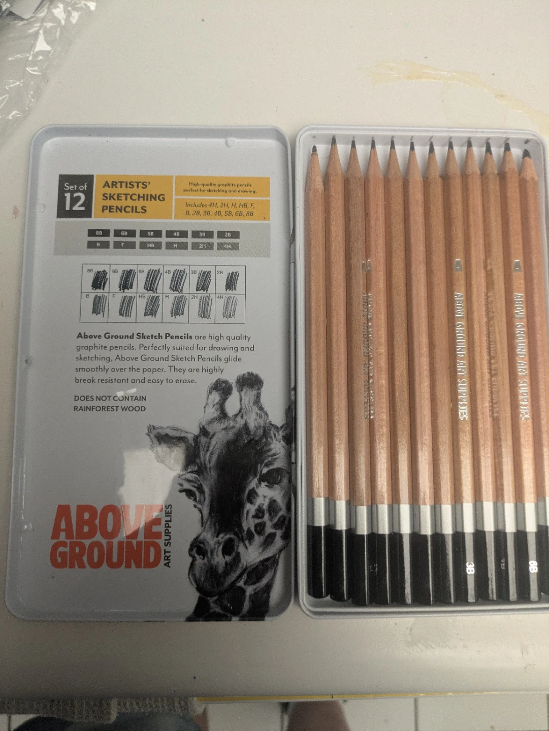 Above Ground Set of 12 Artists' Sketching Pencils - photo 2