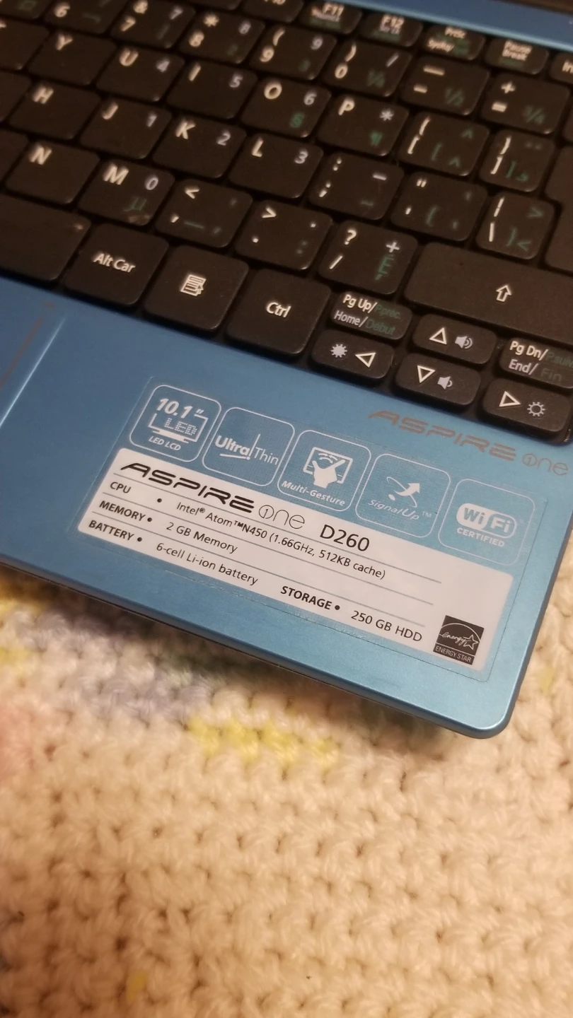 ACER Aspire One D260 Blue Netbook Laptop - photo 5
