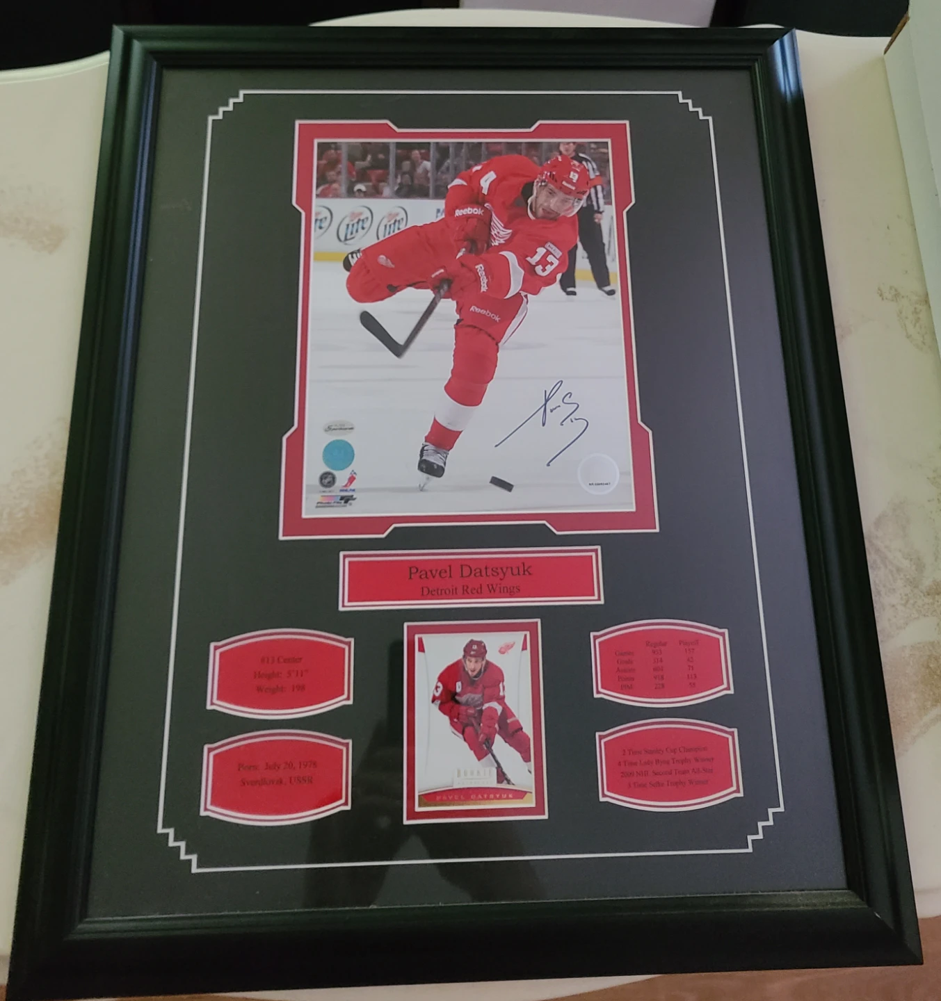 Pavel Datsyuk Detroit Red Wings Framed Autographed Photo