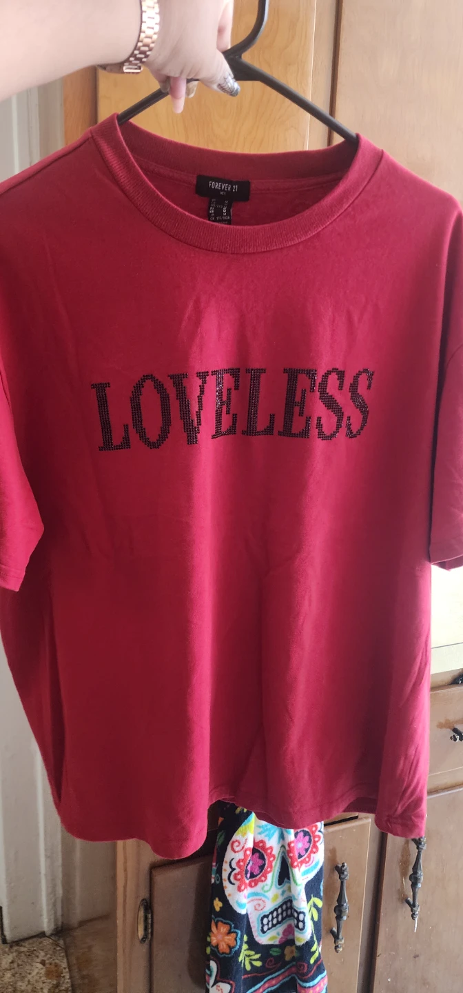 Forever 21 Men's Red "Loveless" Graphic T-Shirt Size M - photo 5