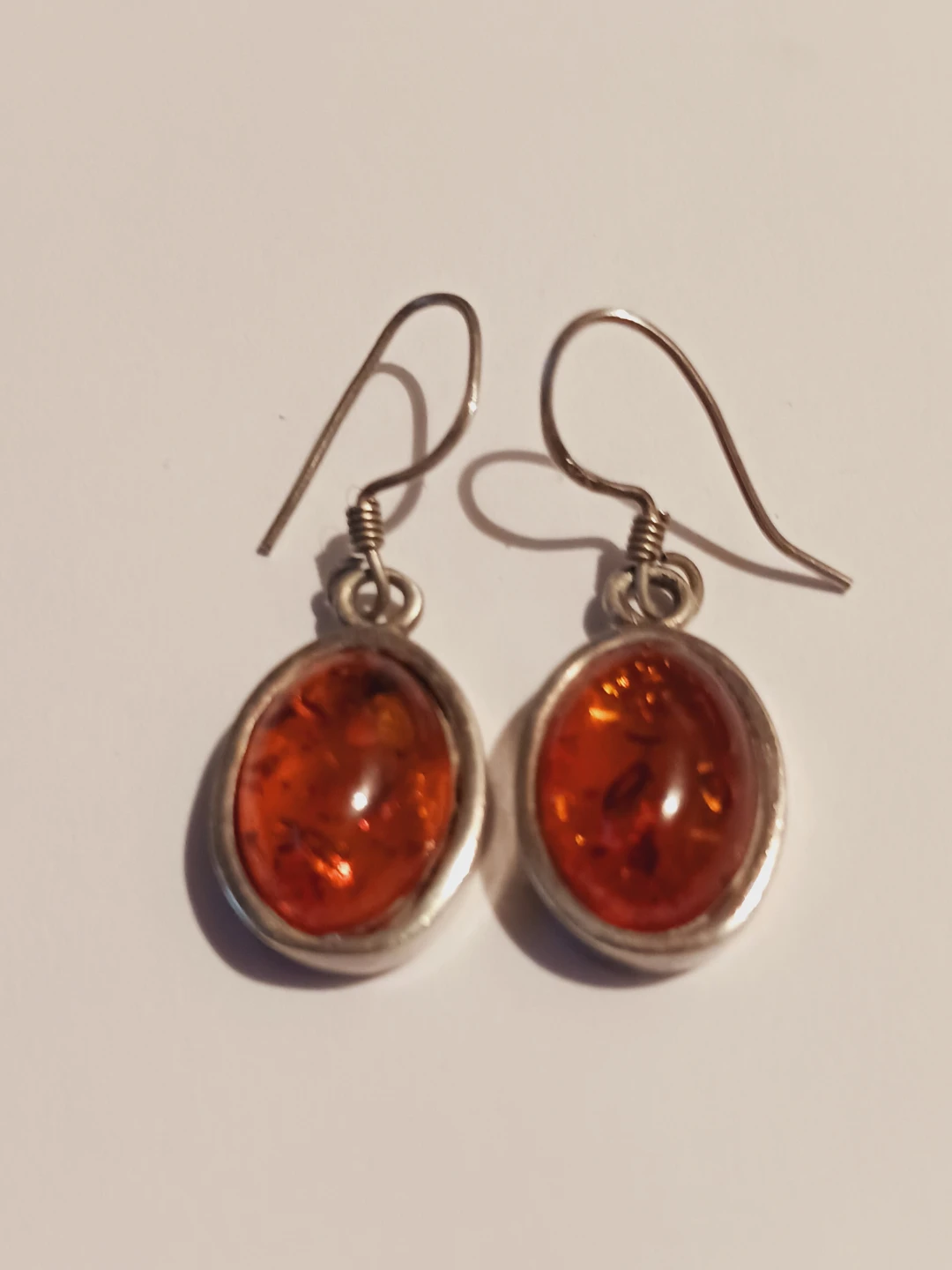 Gorgeous Sterling Silver 925  Genuine Amber Earrings - photo 2