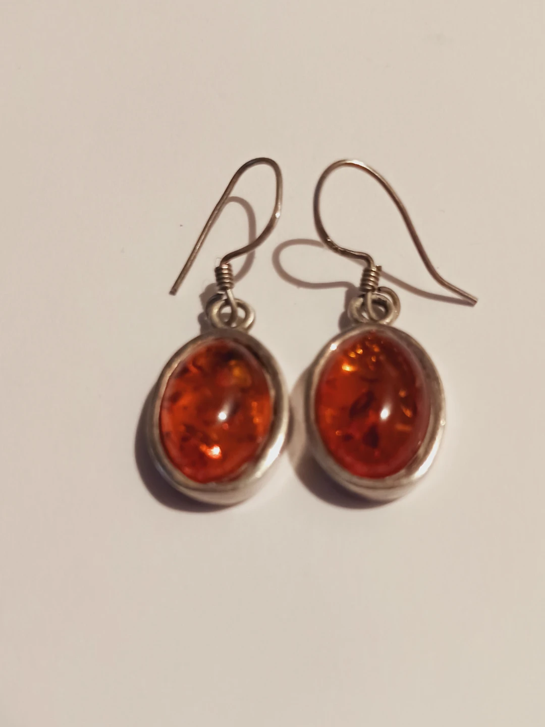 Gorgeous Sterling Silver 925  Genuine Amber Earrings - photo 3
