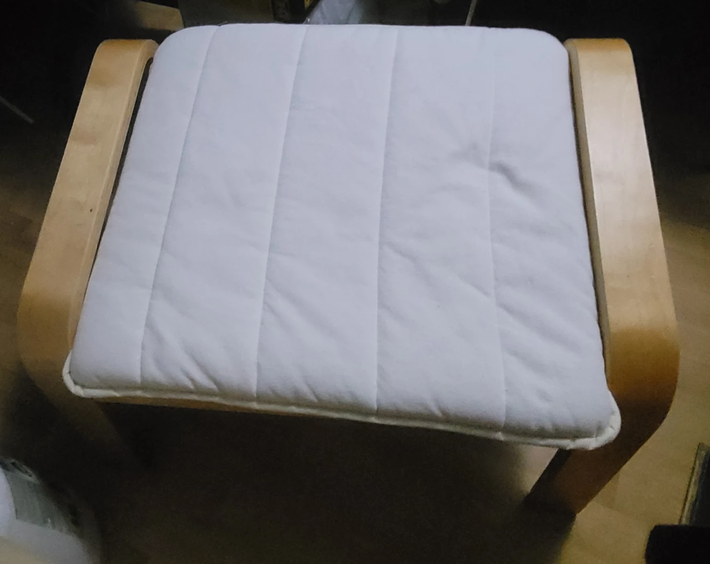 White Padded Ottoman Footstool