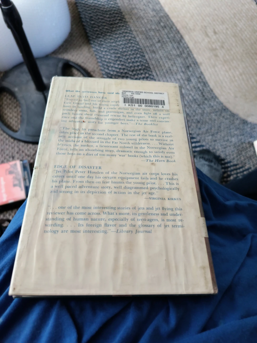 Old Book 1961 Perilous Wings by Leif Hamre - Young Adult Novel - photo 3