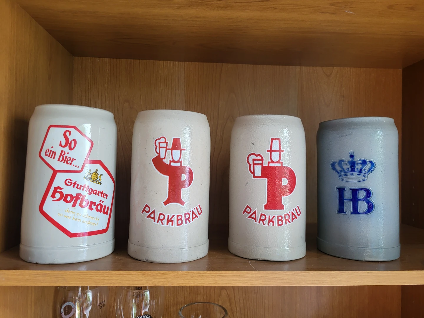 Parkbräu and Hofbräu XL 7.25" Ceramic Beer Mugs