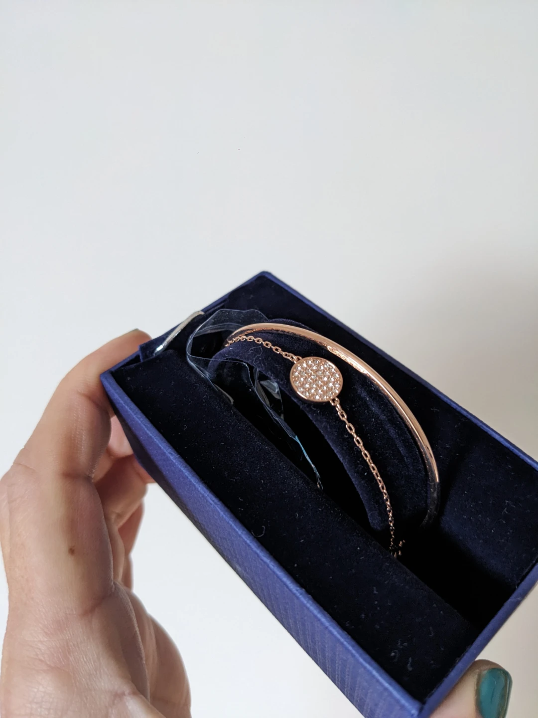 Swarovski Bangle Bracelet - Rose Gold