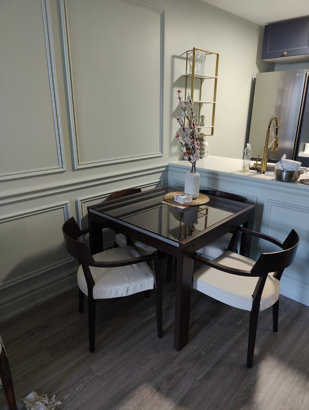 Square Dining Table Set with 4 Chairs