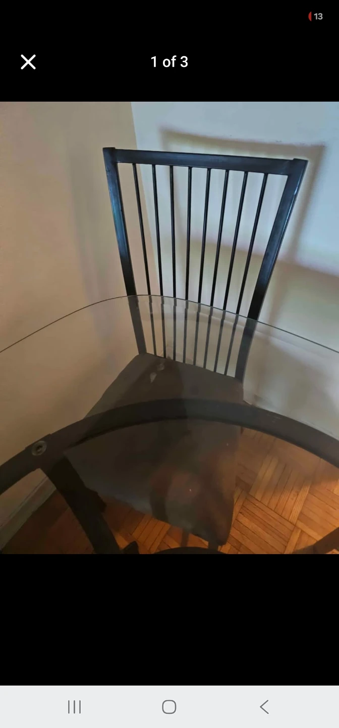 Glass Top Dining Set with 4 Chairs - photo 4