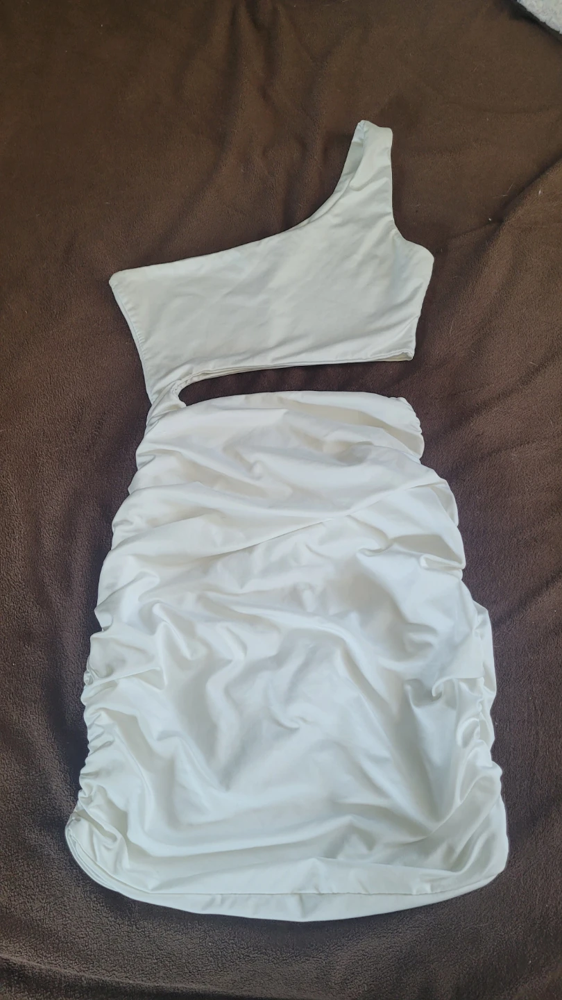 One-Shoulder Ruched Mini Dress - S - photo 2
