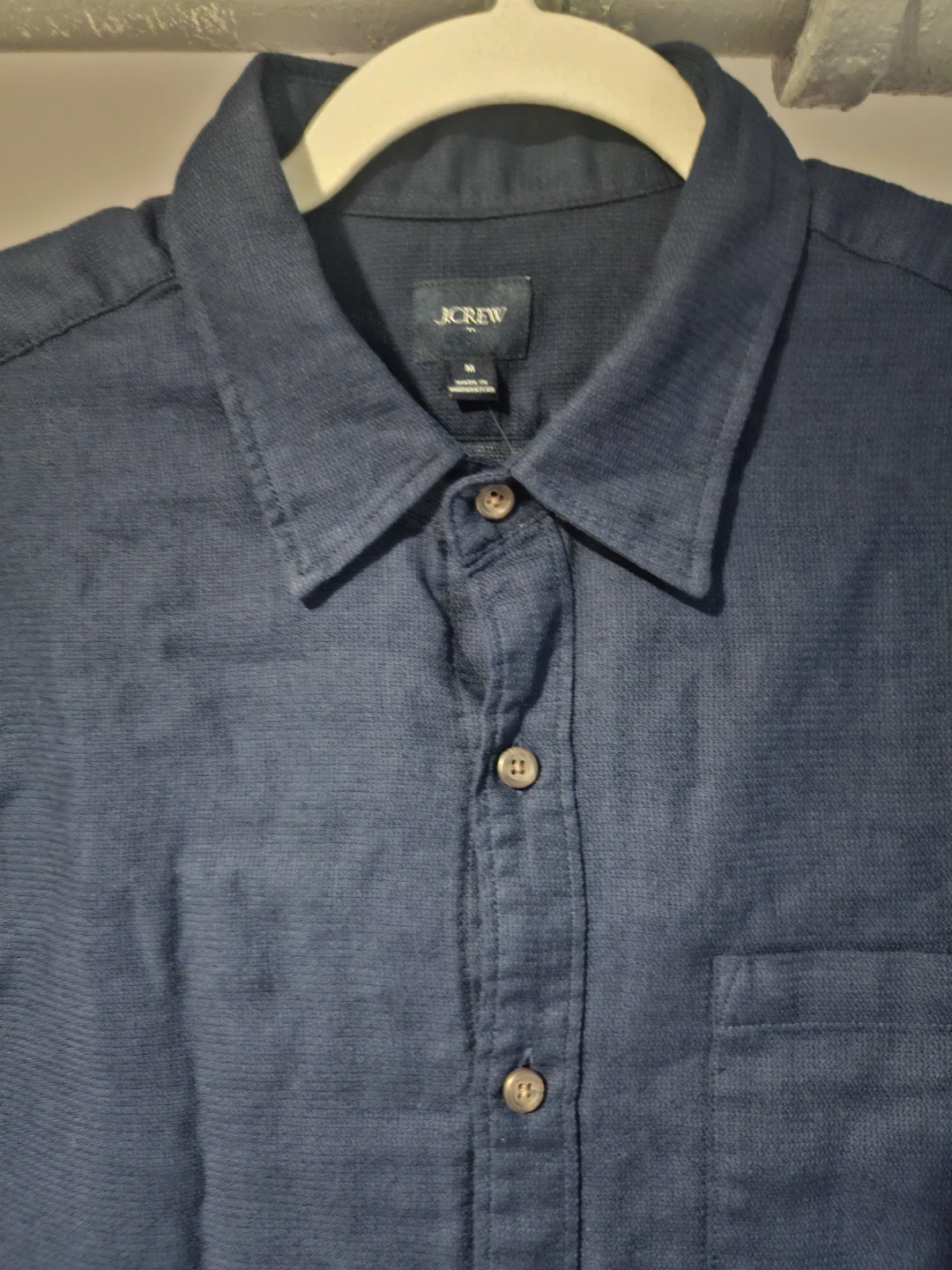 J. Crew Men's Navy Short Sleeve Button-Up Shirt Size M - photo 3