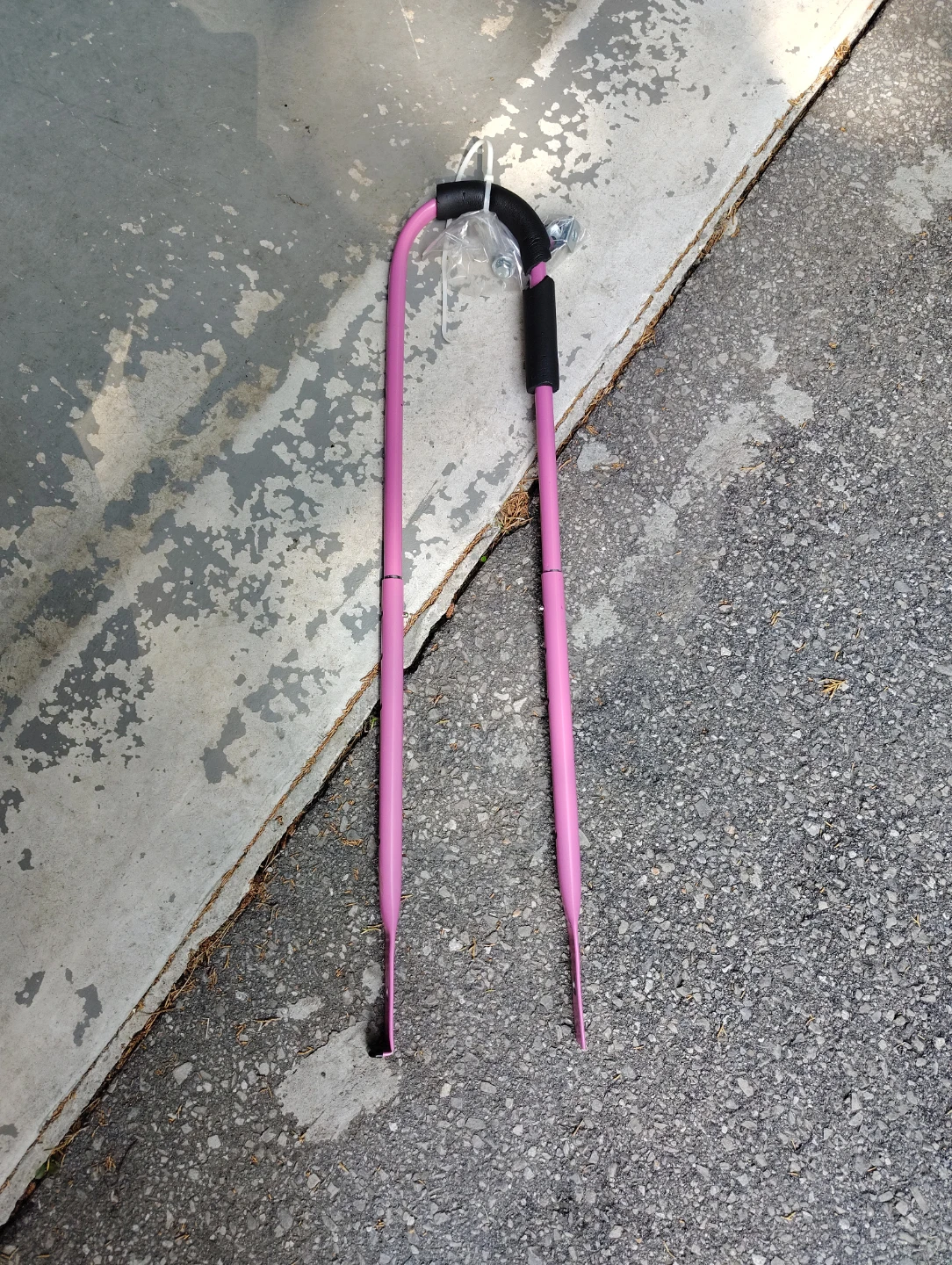 Pink Bicycle training push bar