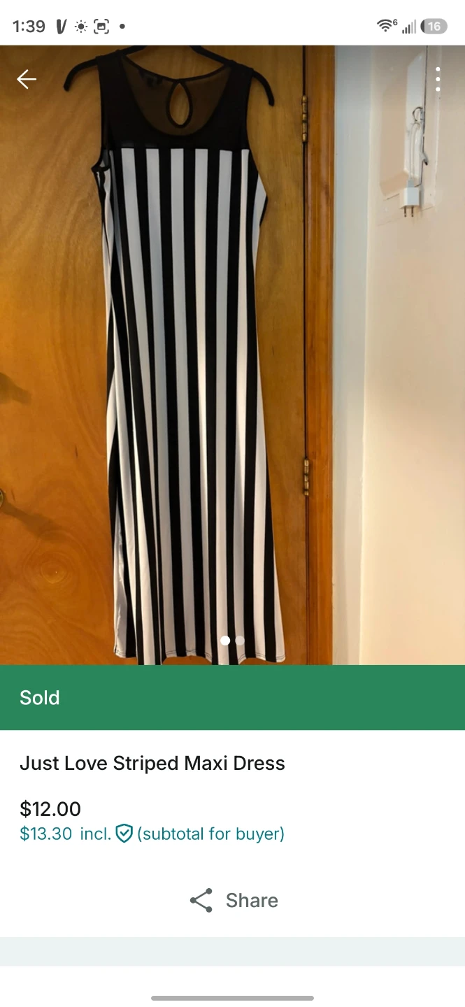 Just Love Striped Maxi Dress