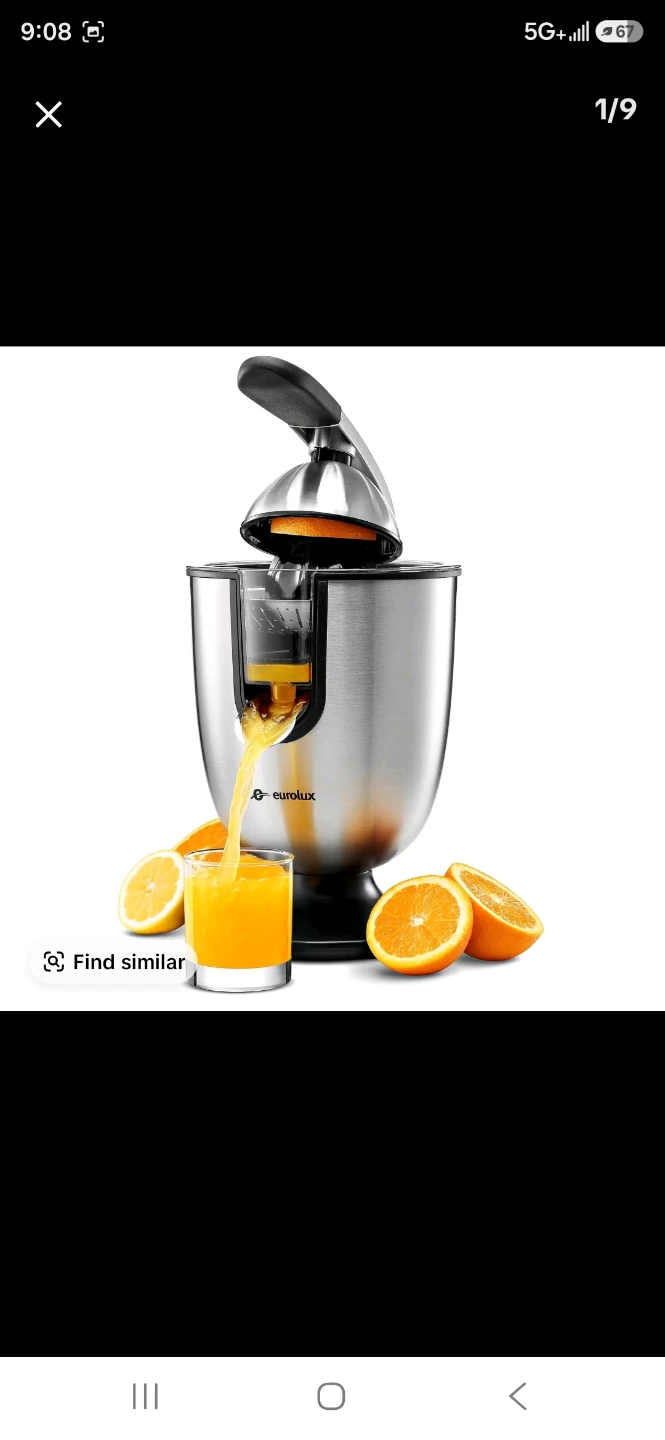 Eurolux Stainless Steel Electric Citrus Juicer