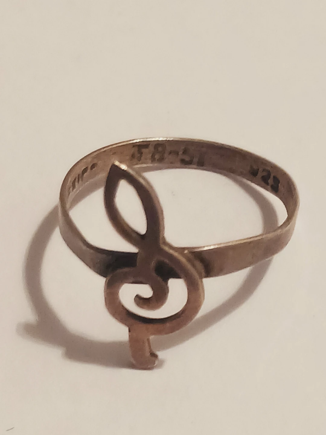 Sterling Silver 925 Treble Clef Ring. Size 7. - photo 2