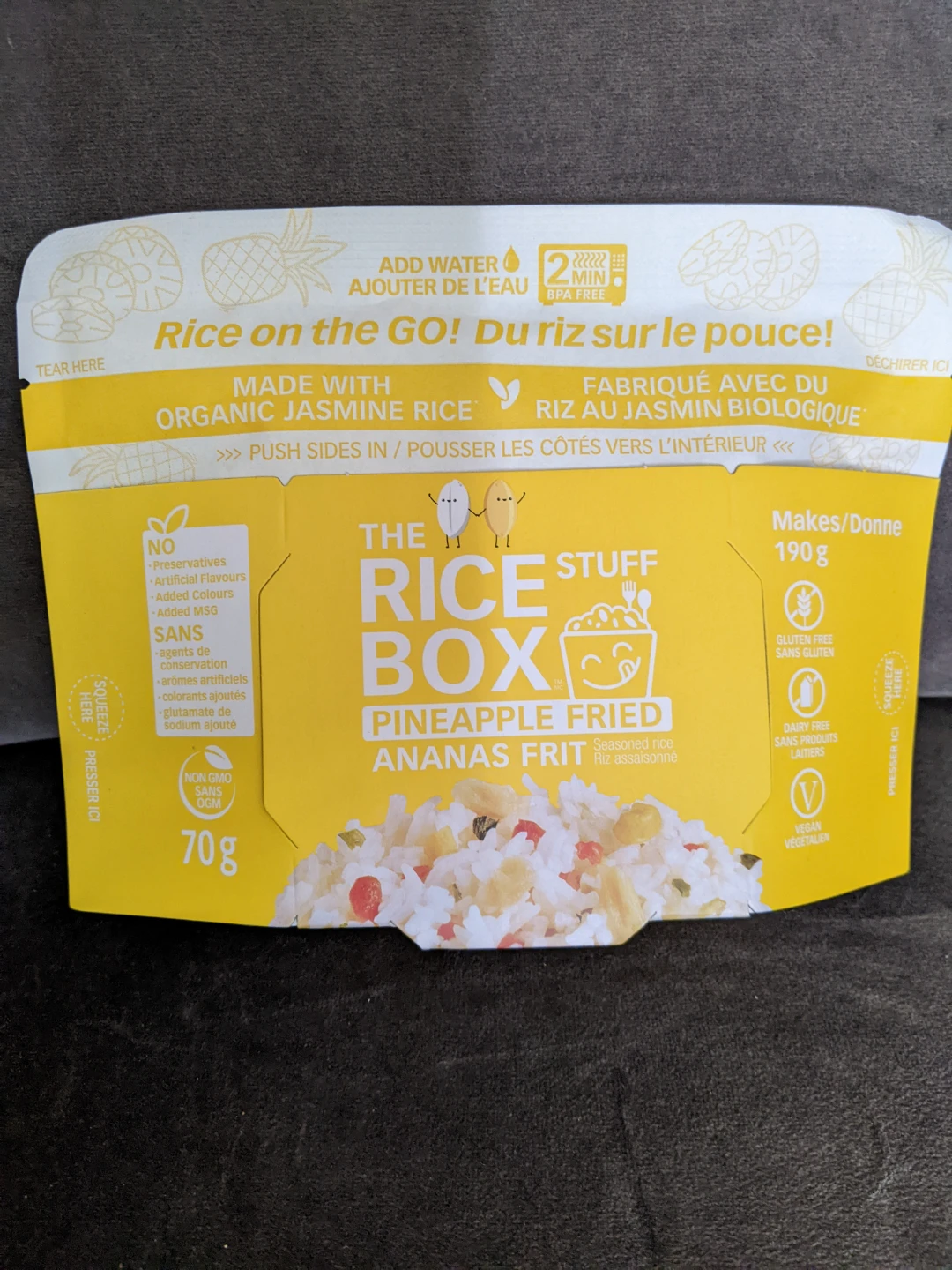 2 for $4 (reg.$3.6+tax) organic Pineapple Fried Rice