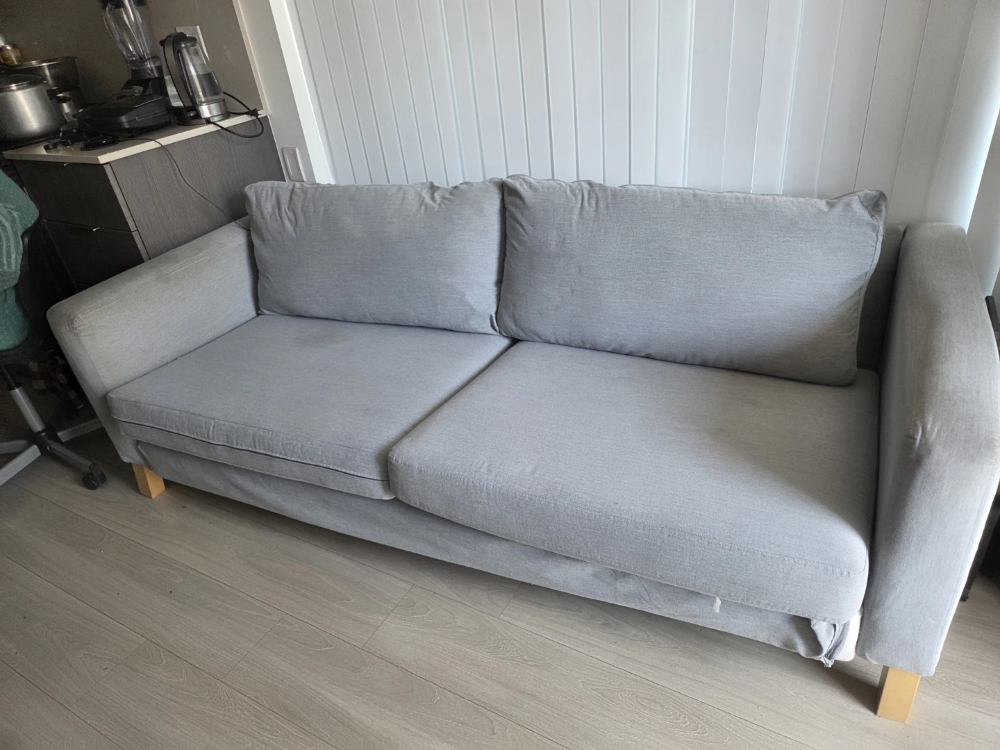 Grey 2-seater sofa - photo 3