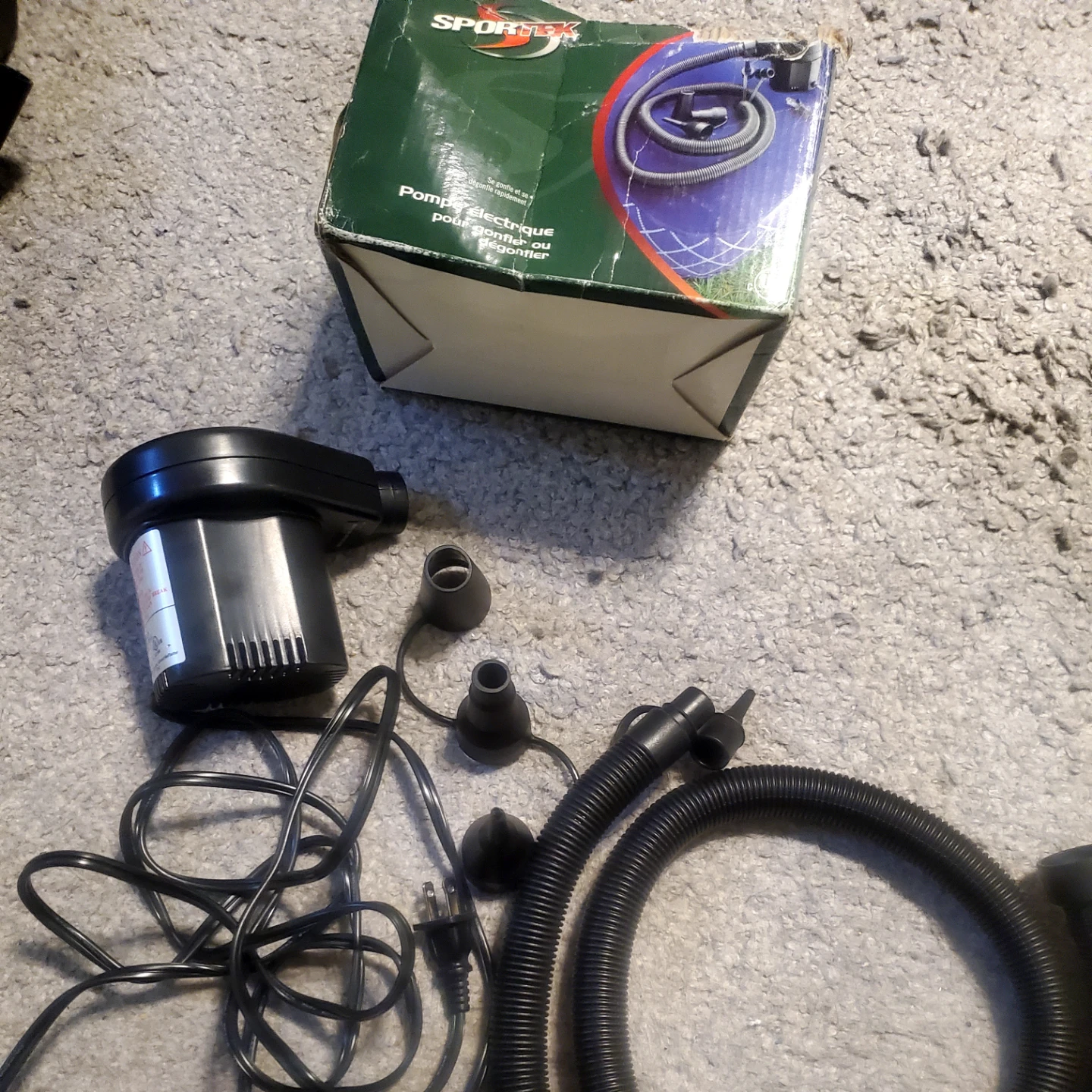 Sportex Electric Air Pump with Accessories