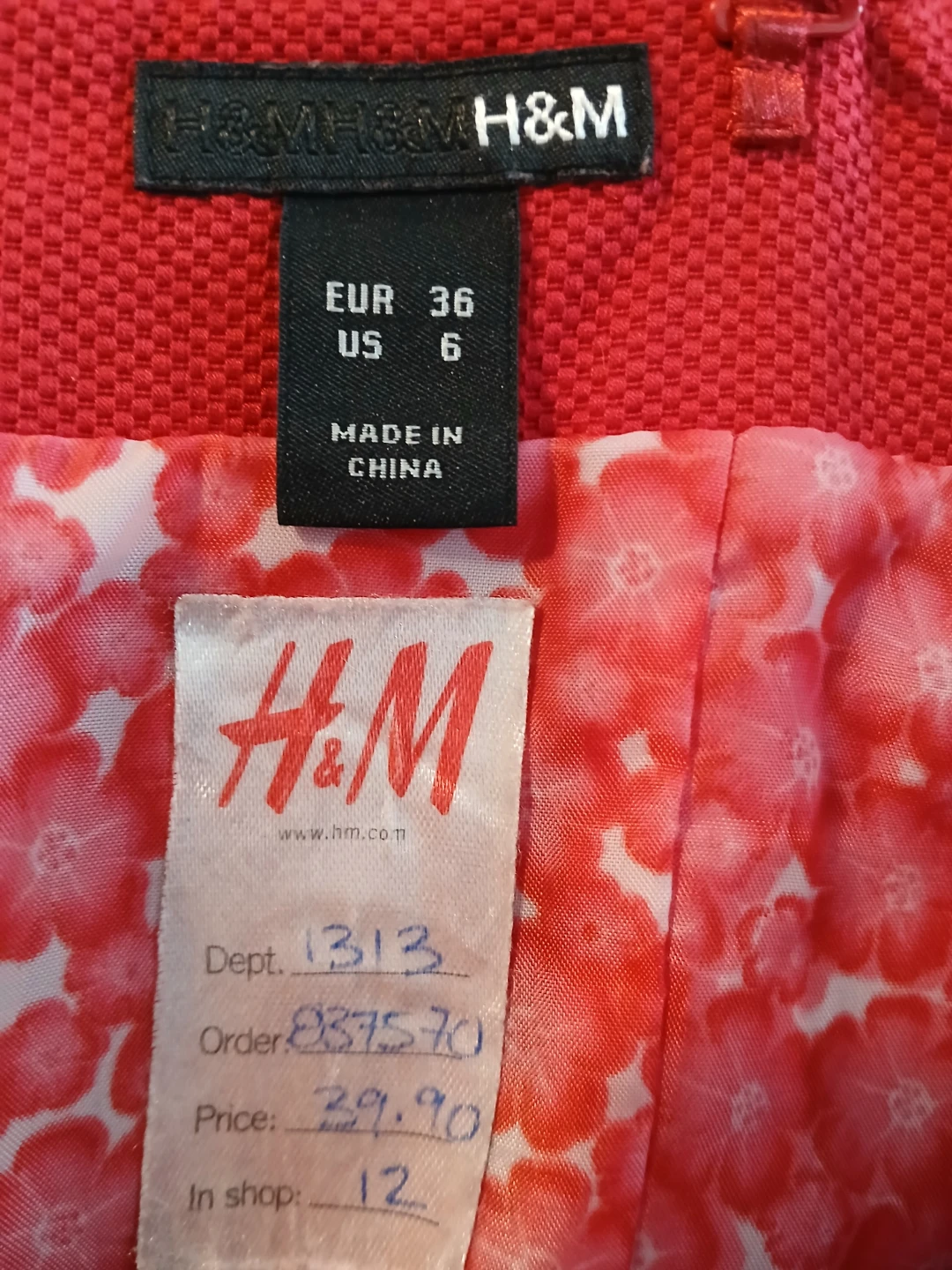 H&M Red Sheath Dress w/Belt. Location ⬇️ - photo 3