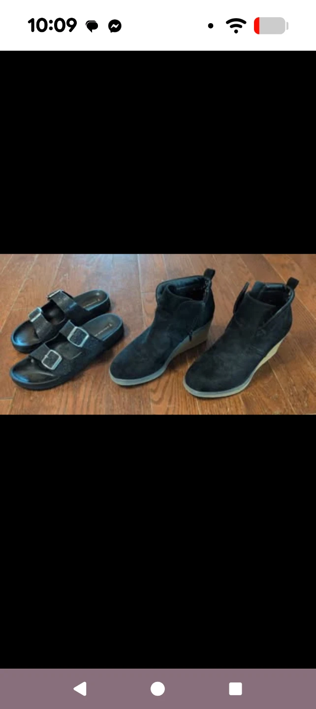 Black Suede Ankle Boots and Sandals