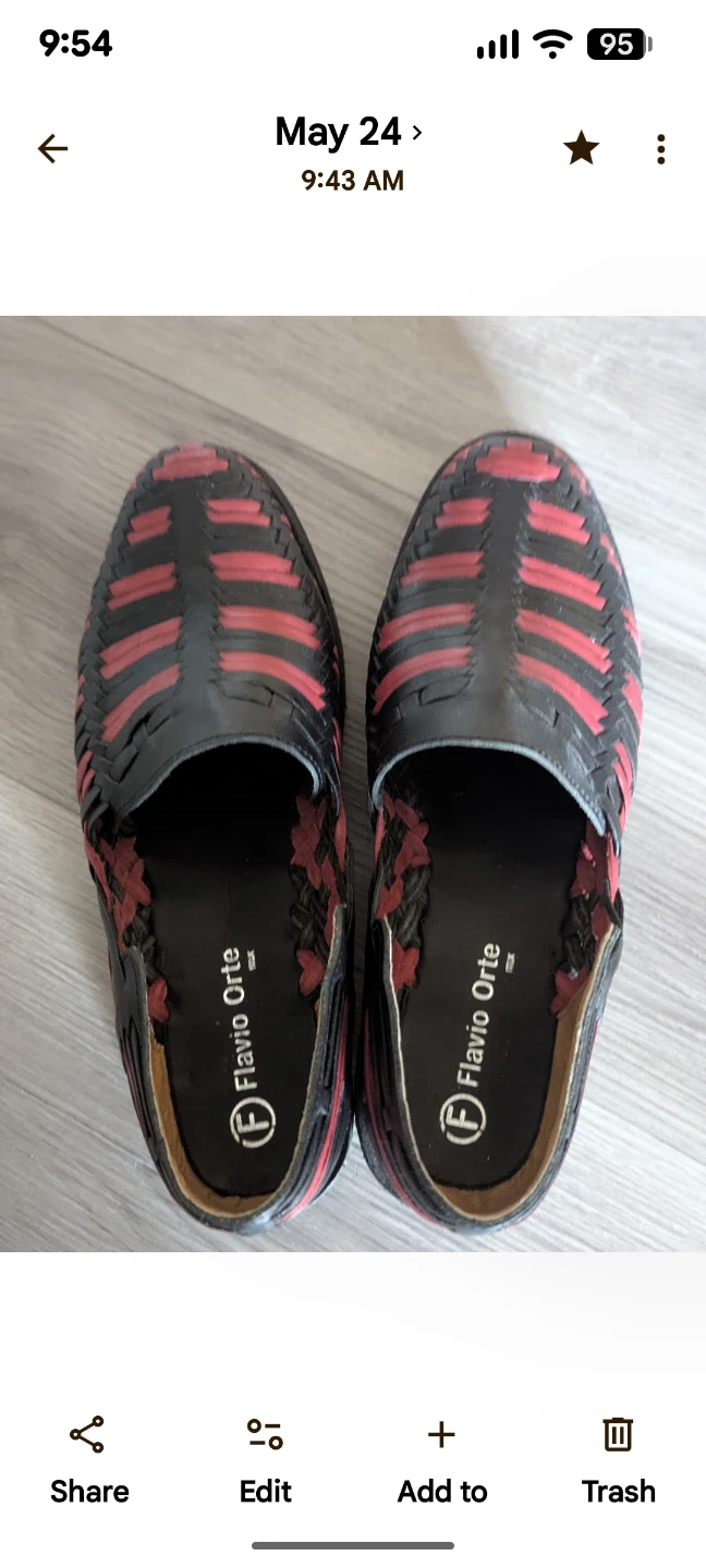 Flavio Orte Woven Leather Shoes size 8.