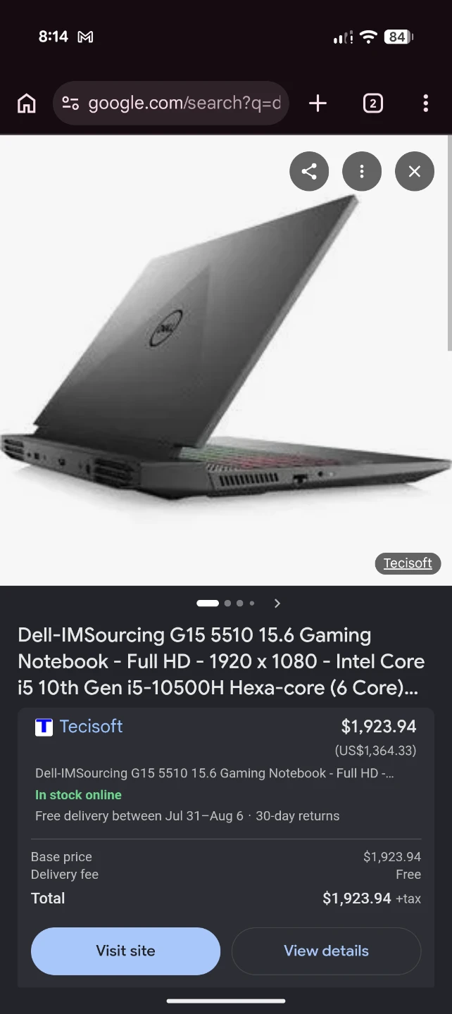 Dell G15 5510 gaming laptop - photo 5