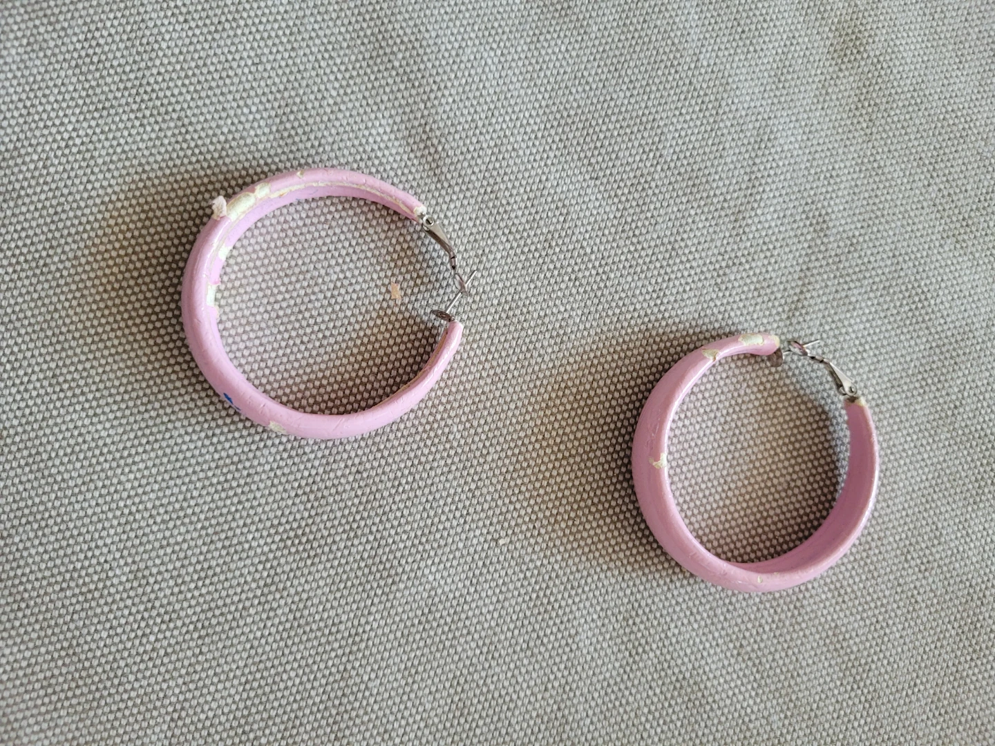 Pink Hoop Earrings