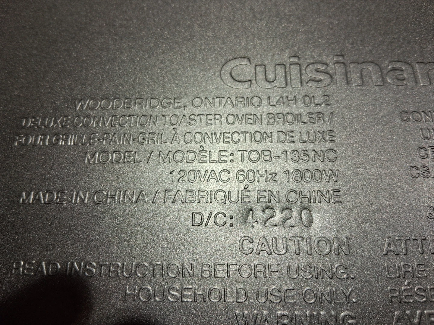 Cuisinart Deluxe Convection Toaster Oven Broiler - photo 4