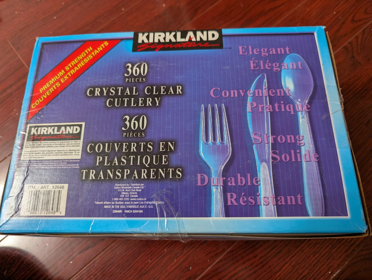 Kirkland Signature Crystal Clear Cutlery 360 Pieces