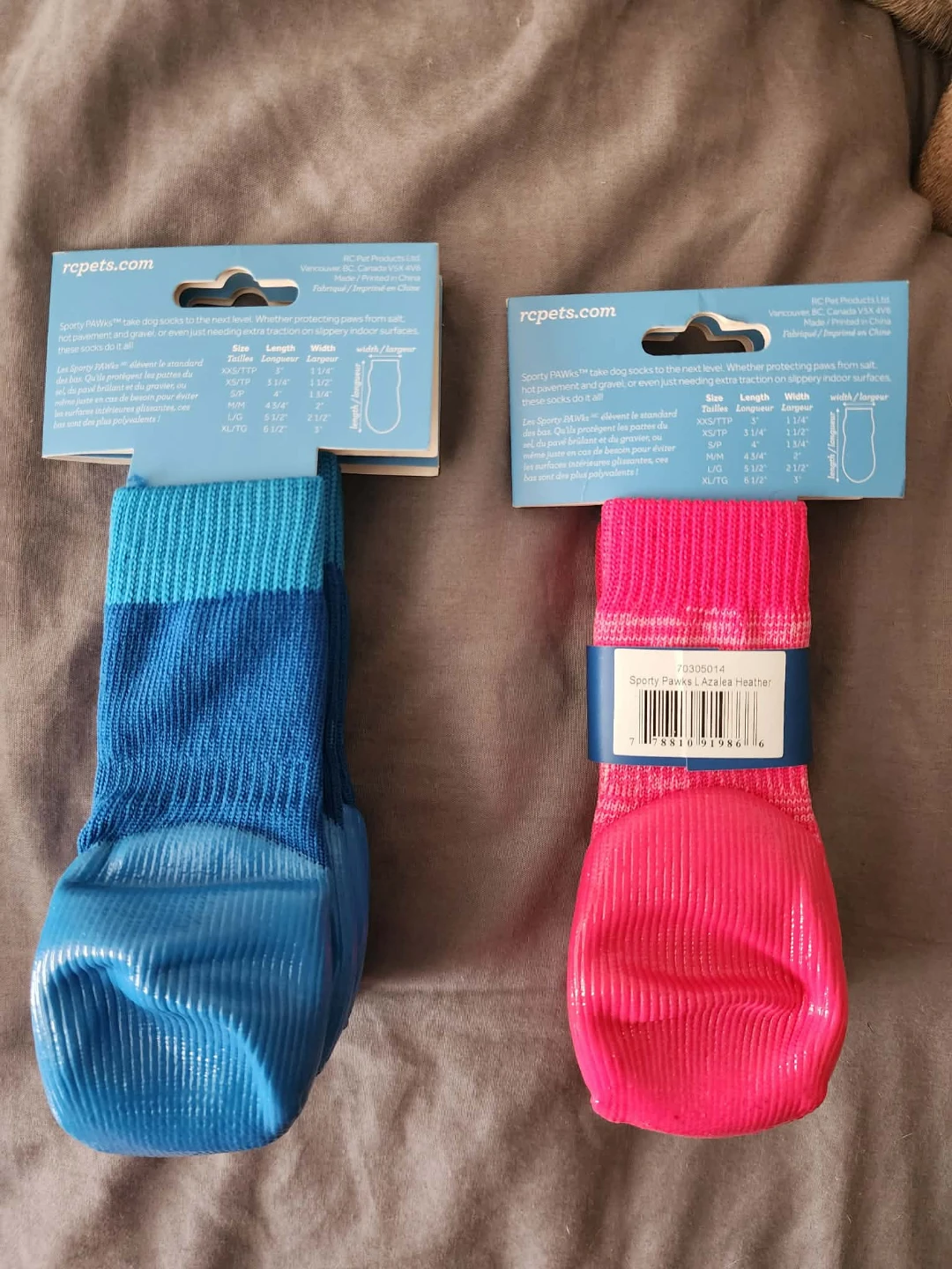 RC Pets Sporty Paws Dog Socks - Blue - Size L/G