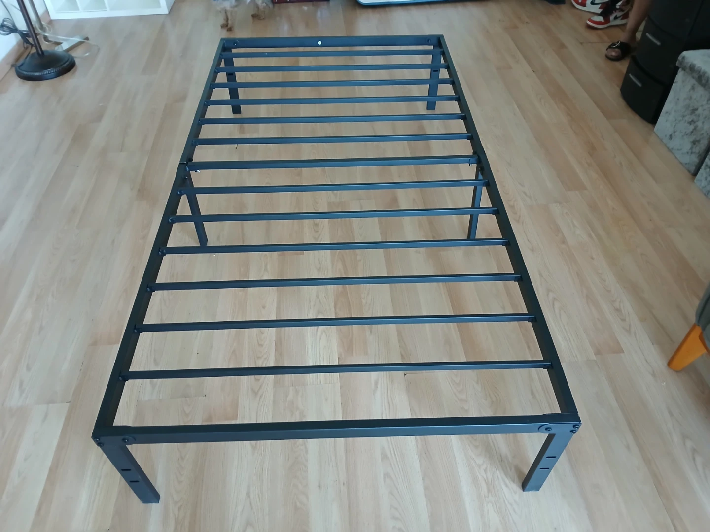 Black Metal platform Bed Frame twin size 15" high