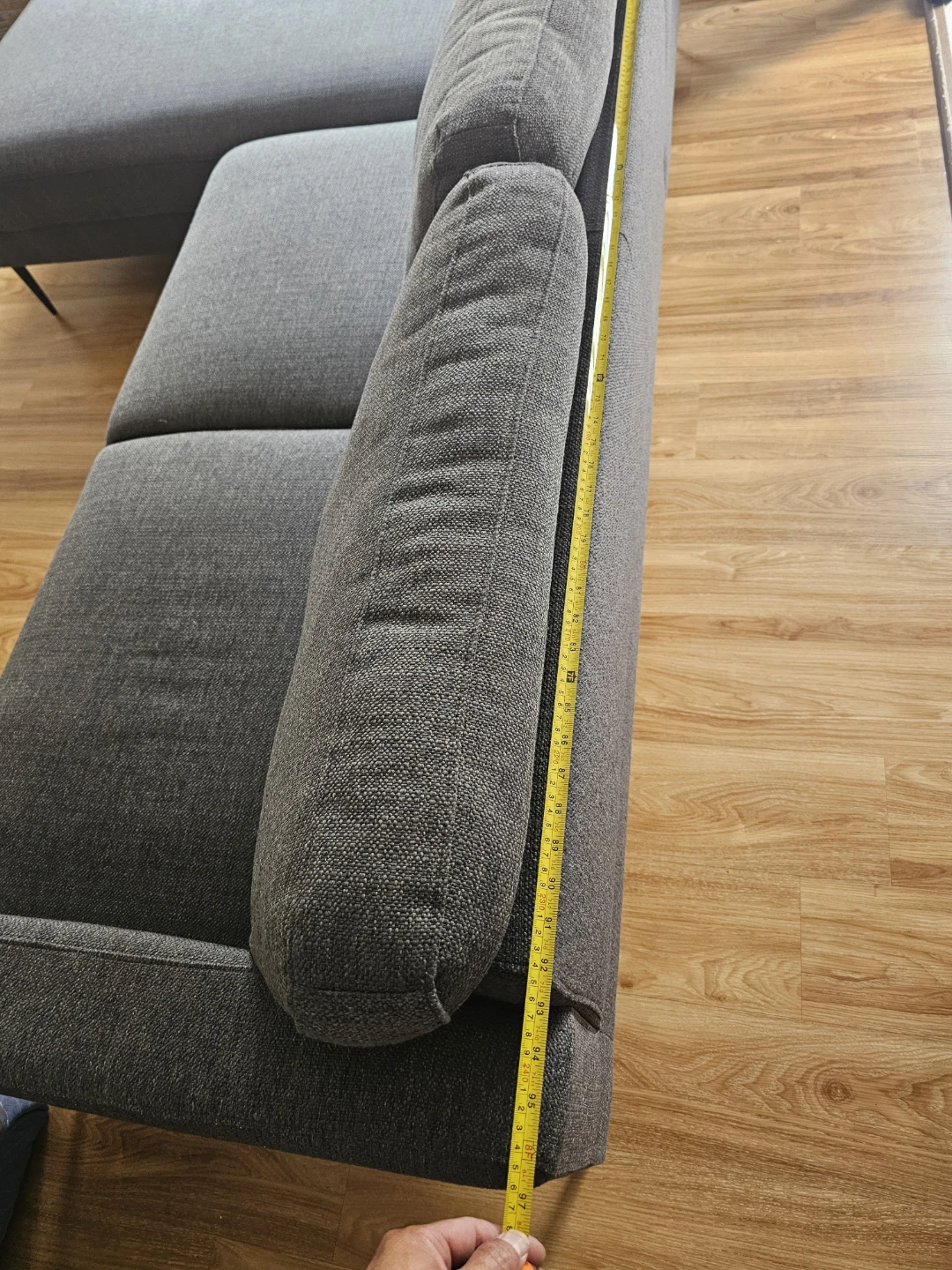 Grey Sectional Sofa with Chaise - photo 4