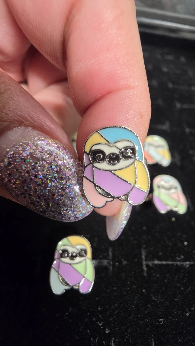 Enamel Sloth Charms rings for kids (437) - photo 3